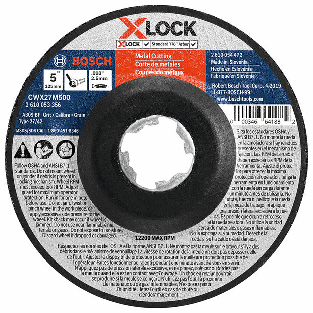 Bosch CWX27M500 Metal Cutting T27 5" x .098", X-Lock, 25 Pack
