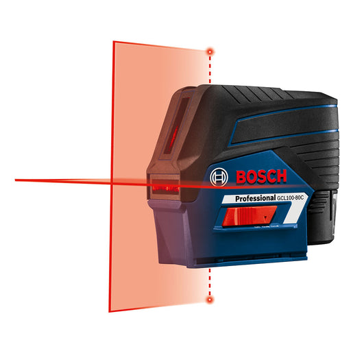 Bosch GCL100-80C 12V Max Connected Cross-Line Laser with Plumb Points - My Tool Store