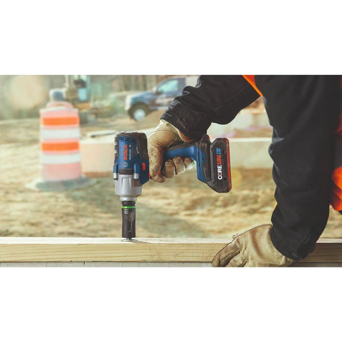 Bosch GDS18V-330CN 18V Brushless Connected-Ready 1/2 In. Mid-Torque Impact Wrench with Friction Ring and Thru-Hole (Bare Tool)