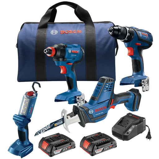 Bosch GXL18V-496B22 18V Cordless Drilling and Driving Pro Four-Tool Combo Kit - My Tool Store