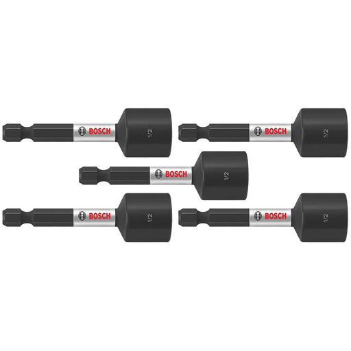 Bosch ITNS122B 5-Pc Impact Tough 2-9/16" x 1/2" Nutsetters - My Tool Store