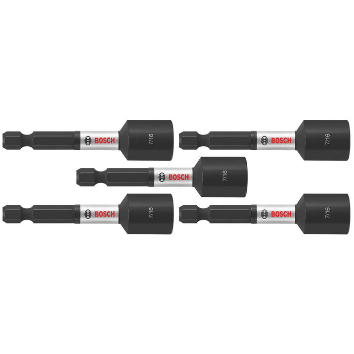 Bosch ITNS7162B 5-Pc Impact Tough 7/16" x 2-9/16" Nutsetters - My Tool Store