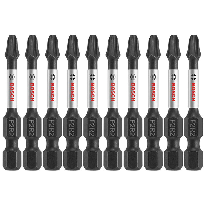 Bosch ITP2R22B 10-Pc Impact Tough 2" Phillips/Square #2 Power Bits - My Tool Store