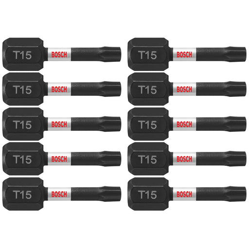 Bosch ITT151B 10 pc. Impact Tough 1 In. Torx #15 Insert Bits (Bulk Pack) - My Tool Store