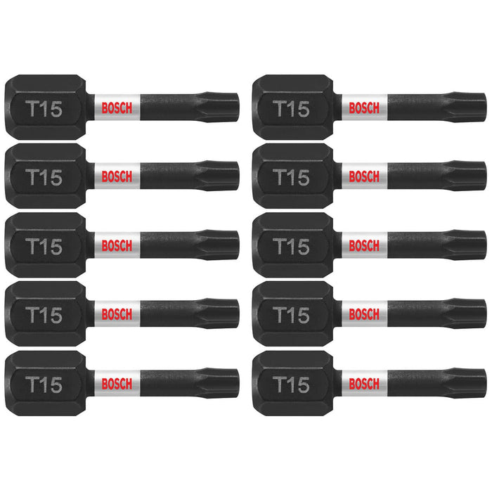 Bosch ITT151B 10 pc. Impact Tough 1 In. Torx #15 Insert Bits (Bulk Pack) - My Tool Store