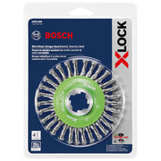 Bosch WBX409 4-1/2" Wire Wheel, Stringer Bead Knotted, Stainless Steel, X-Lock, 5 Pack