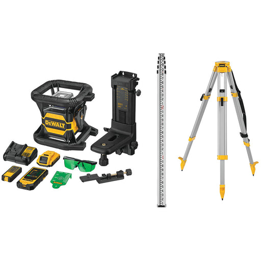 DeWalt DW080LGSK 20V MAX Tool Connect Green Tough Rotary Laser Kit - My Tool Store