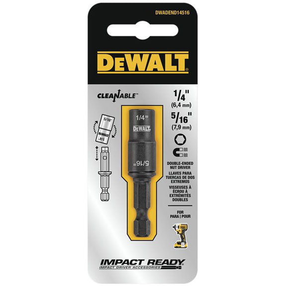 DeWalt DWADEND14516 1/4" & 5/16" Double Ended Nut Driver – 1 Pack - My Tool Store