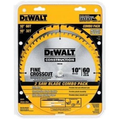 DeWalt DW3106P5D60I 10" 60T Saw Blade - 2 Pack - My Tool Store