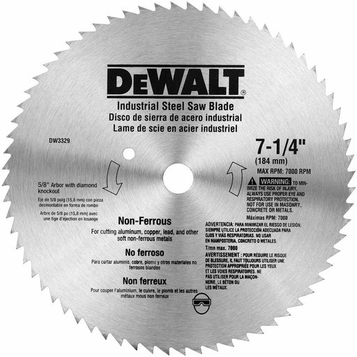 DeWalt DW3329 7-1/4" 68T Steel Non-ferrous Steel Saw Blade - My Tool Store