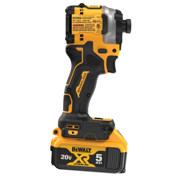 DeWalt DCF850P1 ATOMIC 20V MAX* 1/4 in. Brushless Cordless 3-Speed Impact Driver Kit (1 Battery) - My Tool Store