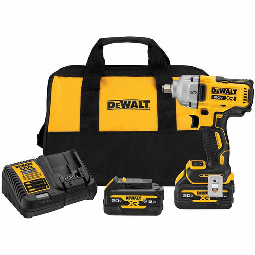 DeWalt DCF891GP2 20V MAX* XR 1/2 in. Mid-Range Impact Wrench with Hog Ring Anvil and Oil-Resistant Batteries Kit - My Tool Store