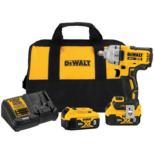 DEWALT DCF891P2 20V MAX* XR® 1/2 in. Mid-Range Impact Wrench Kit with Hog Ring Anvil - My Tool Store