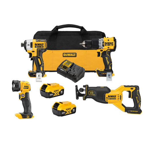 DEWALT DCK449P2 20V MAX XR® Brushless Cordless 4-Tool Combo Kit With 5.0Ah Batteries - My Tool Store