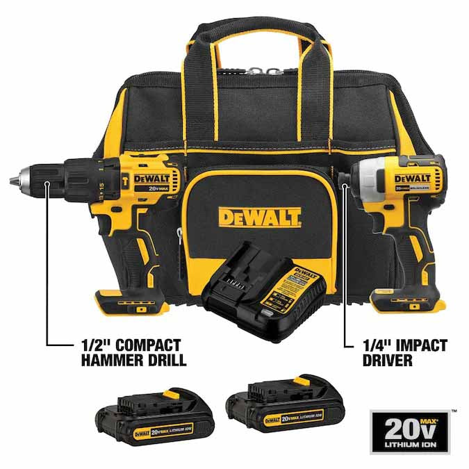 Dewalt DCKSS276C2BB 2-Tool 20-Volt Brushless Power Tool Combo Kit with Soft Case (2-Batteries and charger Included) - My Tool Store