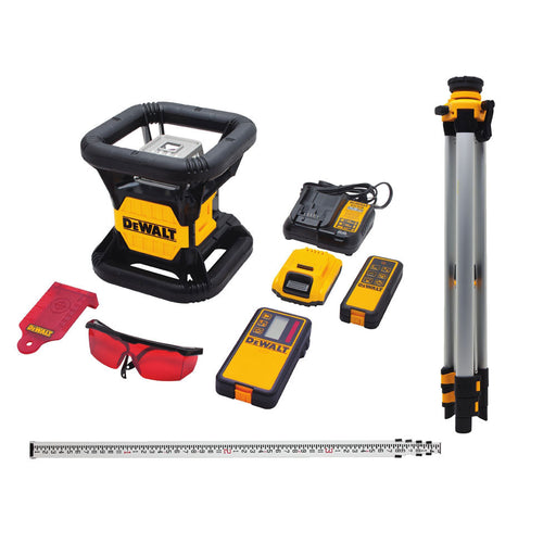 DeWalt DW079LRTR 20V Red Rotary Laser With Tripod And Rod - My Tool Store