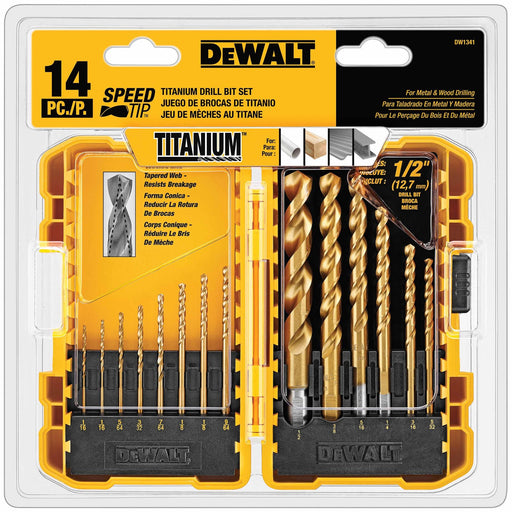 DeWalt DW1341 Titanium Nitride Coating Speed Tip Drill Bit Set (14 pc.) - My Tool Store