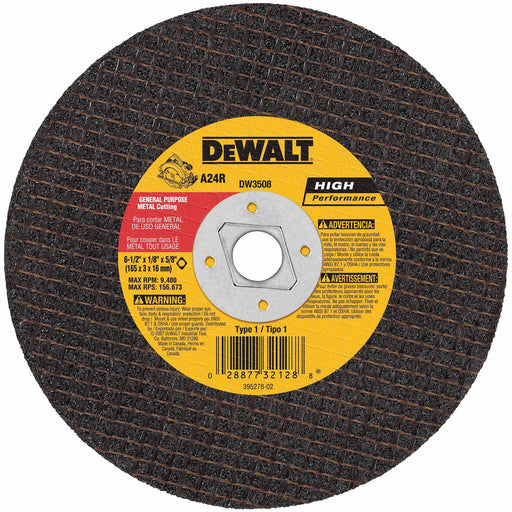 DeWalt DW3508 6-1/2" x 1/8" Metal Abrasive Saw Blade - My Tool Store