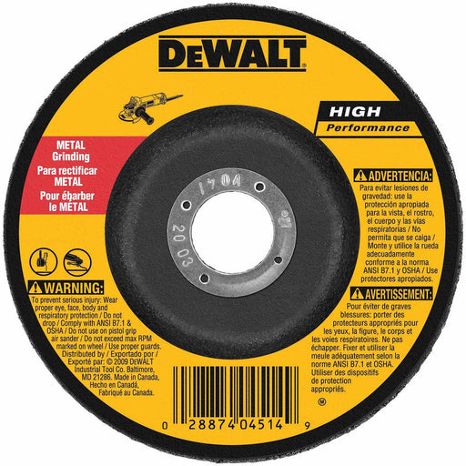 DeWalt DW4619 5" x 1/4" x 7/8" General Purpose Metal Grinding Wheel - My Tool Store