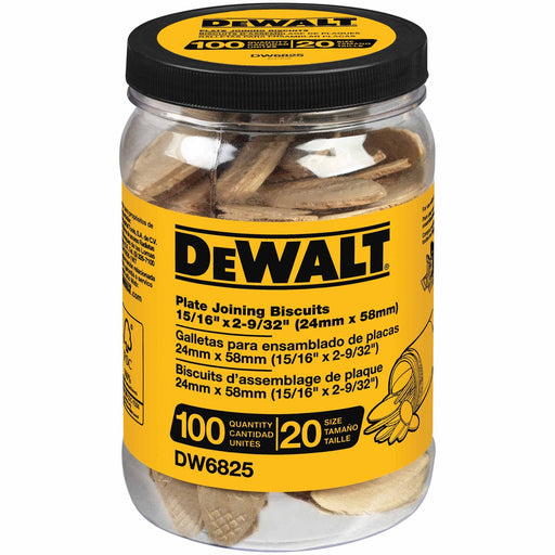 DeWalt DW6825 Size 20 Plate Joining Biscuits (100 Count) - My Tool Store