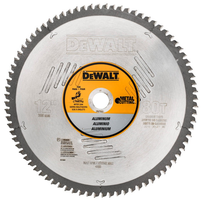 DeWalt DW7666 12" 80T Non-Ferrous Metal Woodworking Blade