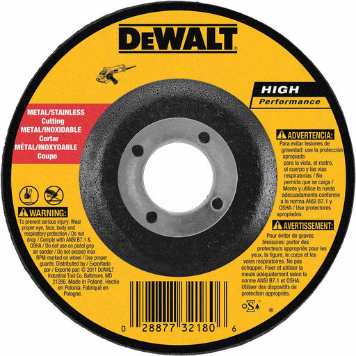 DeWalt DW8420 4" x .045" x 5/8" Thin Cutting Wheel Type 27 Depressed Center Wheel - My Tool Store