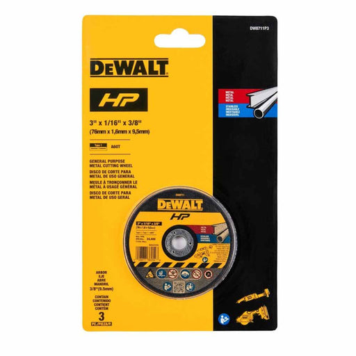 DeWalt DW8711P3 3 in. Bonded Cutting Wheel (3 PK) - My Tool Store