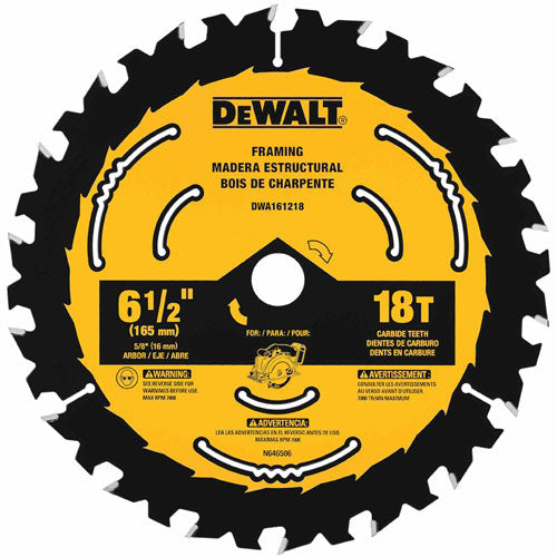 DeWalt DWA161224 6-1/2" 24T Small Diameter Circular Saw Blade Blister - My Tool Store