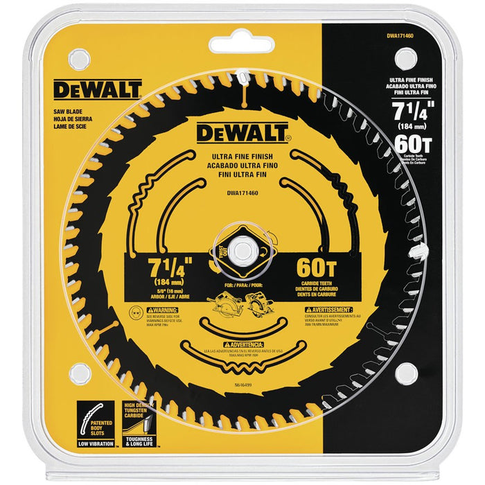DeWalt DWA171460 7-1/4" 60T Small Diameter Circular Saw Blade