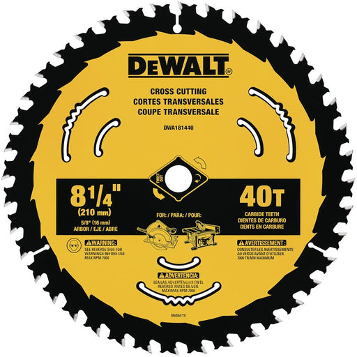 DeWalt DWA181440 8-1/4" 40T Small Diameter Circular Saw Blade - My Tool Store