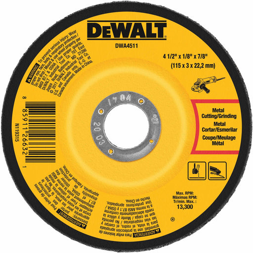 DeWalt DWA4511 4-1/2" x 1/8" x 7/8" Metal Grinding Wheel - My Tool Store