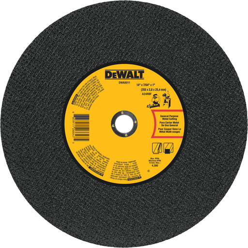 DeWalt DWA8011 14" x 7/64" x 1" General Purpose Chop Saw Wheel-Metal - My Tool Store