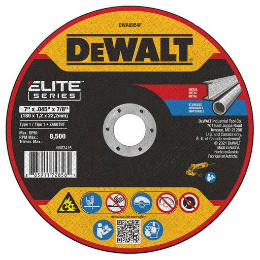 DeWalt DWA8954F Elite Series 7 x .045 x 7/8 XP T1 Cutting - My Tool Store
