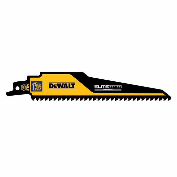 DeWalt DWAR656CT-1 Elite Series 1-Pack Carbide Tipped 6-in 6-TPI Demolition Reciprocating Saw Blade