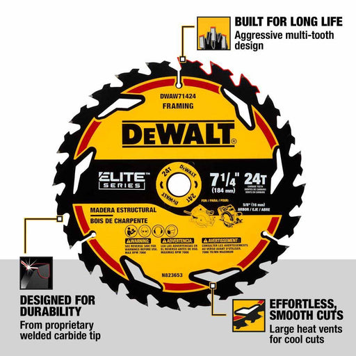 DeWalt DWAW714243PK 7-1/4" 24T Elite Series 3 Pack - My Tool Store