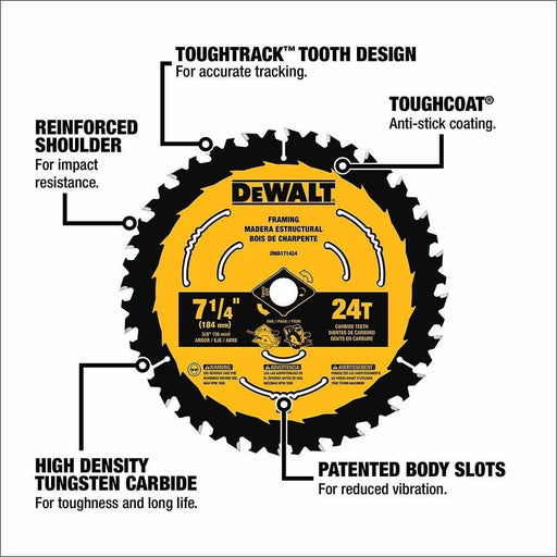 DeWalt DWAW71424B10 7-1/4" 24T Elite Series Saw Blade 10 Pack - My Tool Store