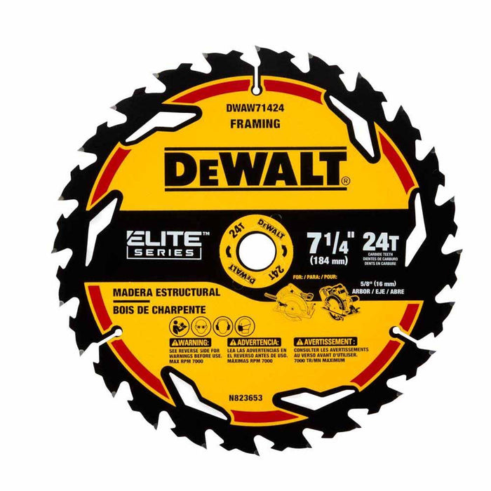 DeWalt DWAW71424 7-1/4" 24T Elite Series Saw Blade