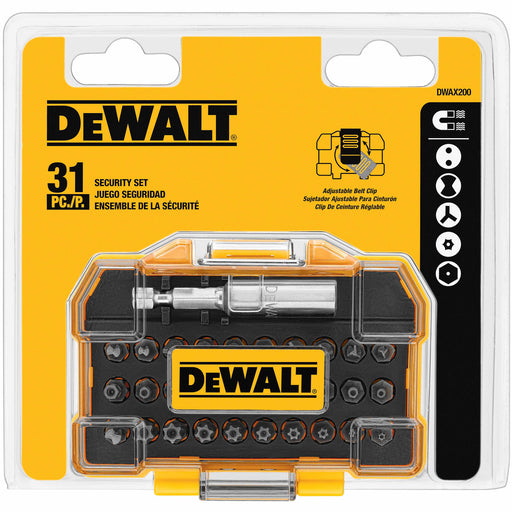 DeWalt DWAX200 31 Piece Assorted Security Bit Set - My Tool Store