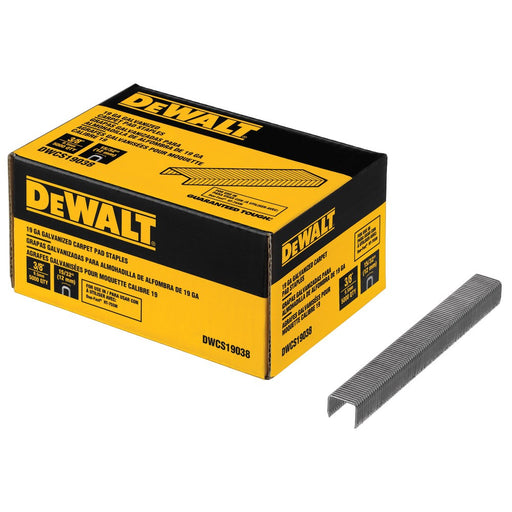 DeWalt DWCS19038 19 Gauge Carpet Pad Staples - My Tool Store