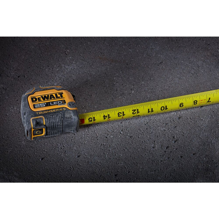 DeWalt DWHT35625S TOUGHSERIES 25' x 1-1/4"  LED lighted Tape Measure , Micro USB Port - My Tool Store