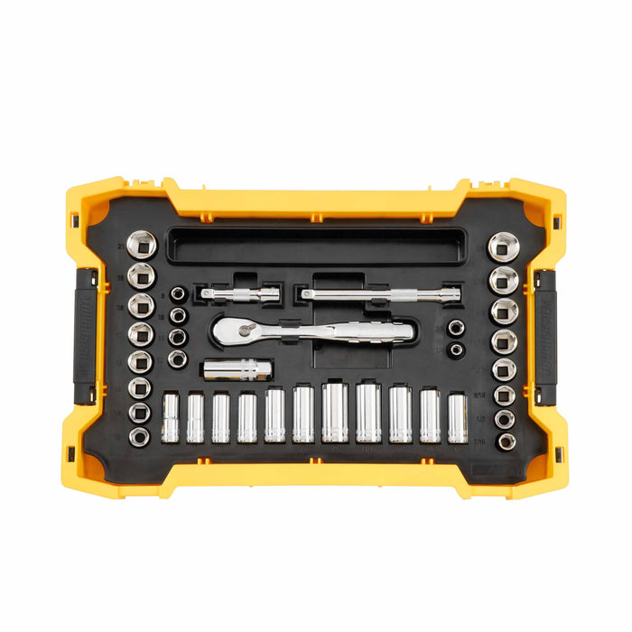 DeWalt DWMT45400  37 PC. 3/8 IN. Drive Socket Set With TOUGHSYSTEM® 2.0 Tray and Lid