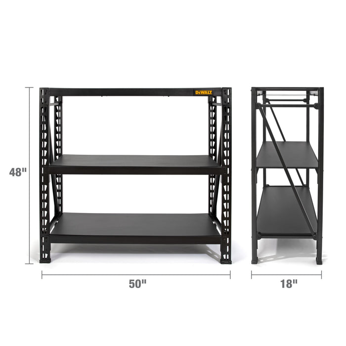 DeWalt 41658 DXST4500BLK 4-Foot Tall, Black Frame 3 Shelf Industrial Storage Rack