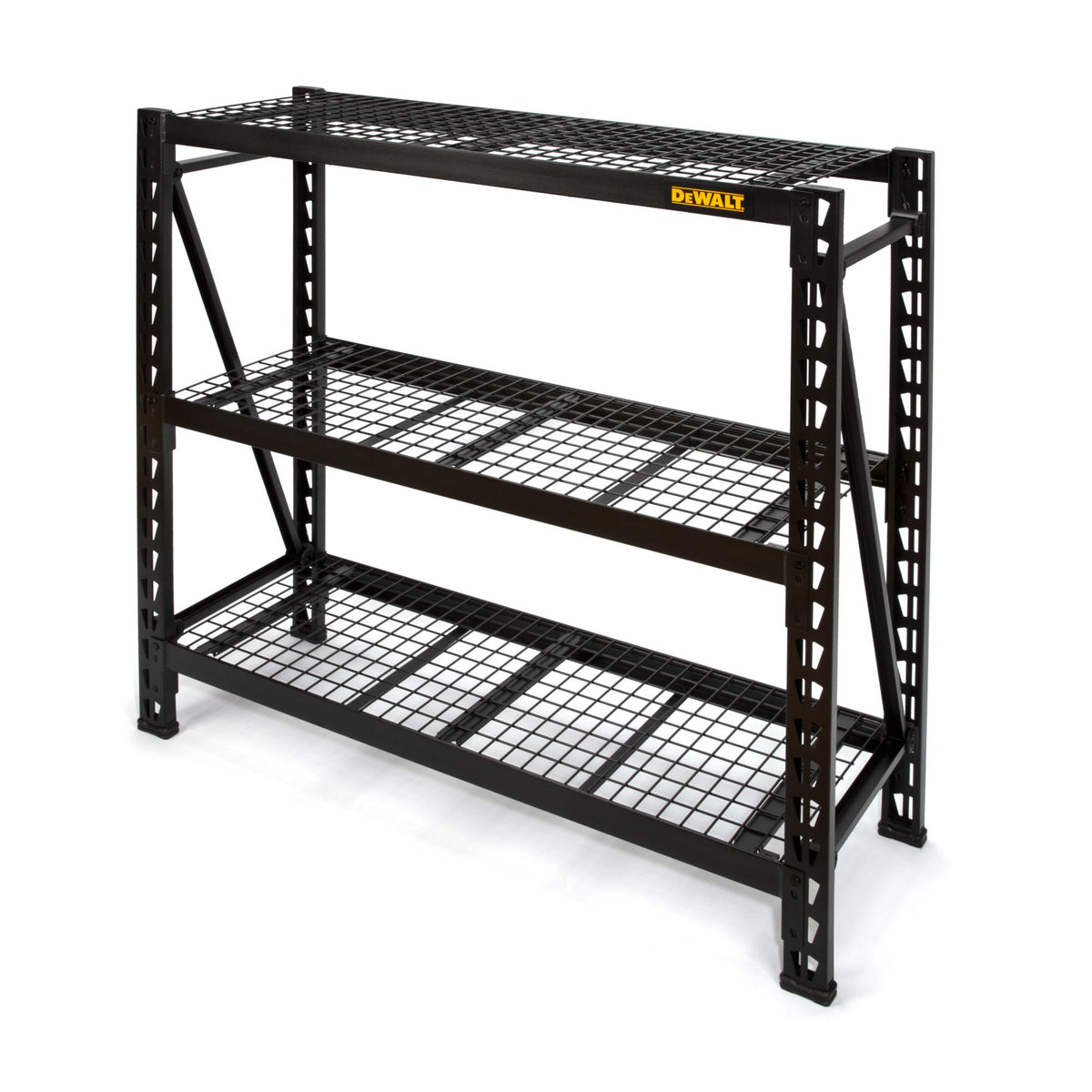 DeWalt DXST4500BLK-W 4-Foot Tall, Black Frame 3 Shelf Steel Wire Deck Industrial Storage Rack
