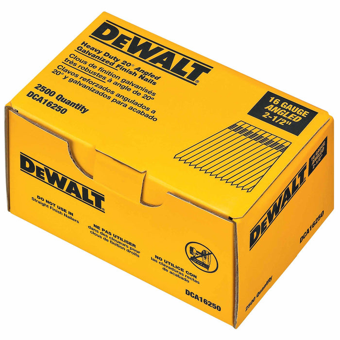 DeWalt DCA16250 2-1/2" Heavy Duty 20-Degree Angled Galvanized Finish Nails