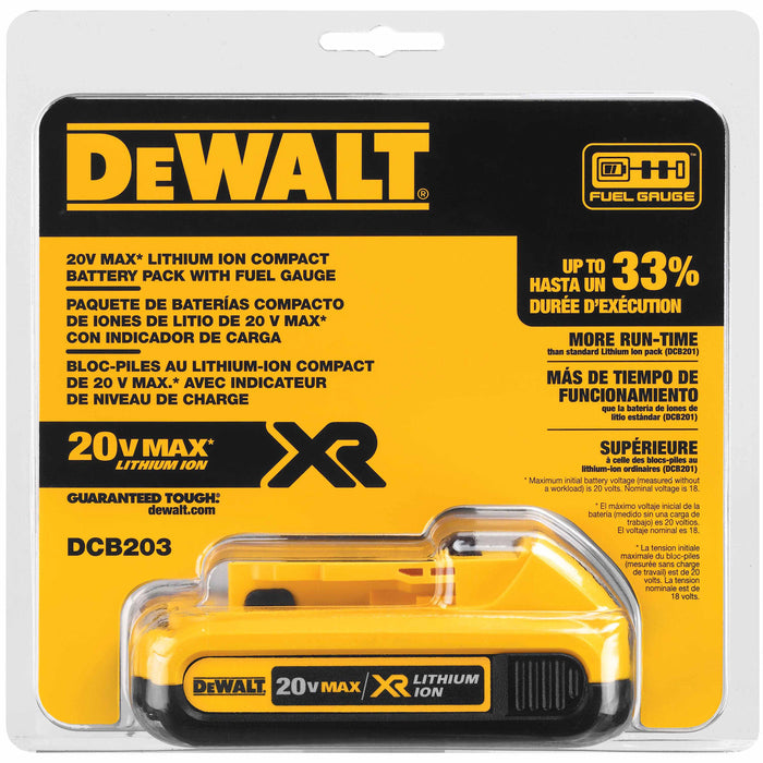 DeWalt DCB203 20V MAX Compact XR Lithium Ion Battery Pack - My Tool Store