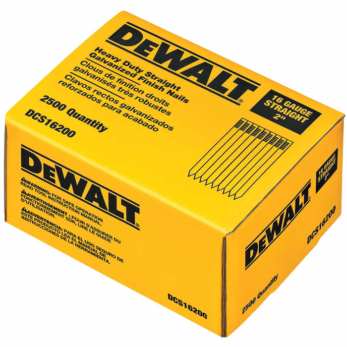DeWalt DCS16200 2" 16 Gauge Heavy-Duty Straight Finish Nails