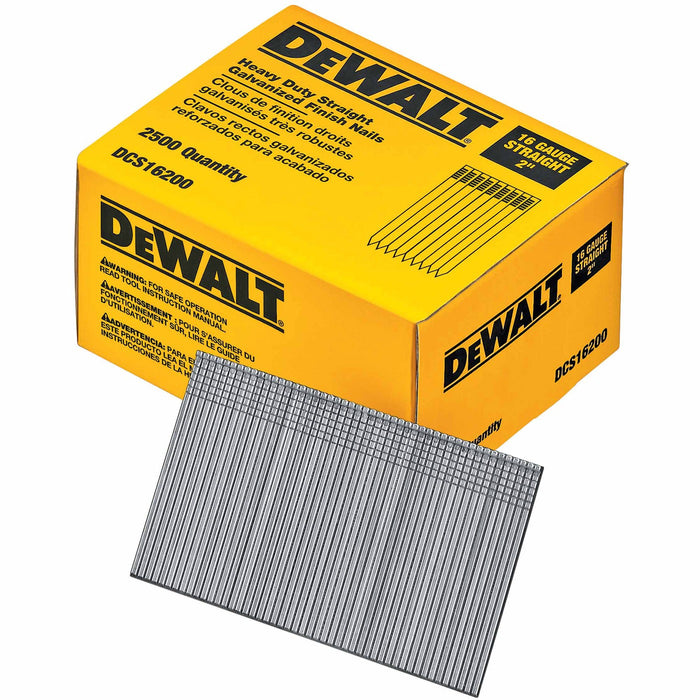 DeWalt DCS16200 2" 16 Gauge Heavy-Duty Straight Finish Nails