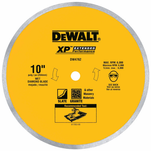 DeWalt DW4762 10" x .060" Porclean Tile Blade Wet - My Tool Store