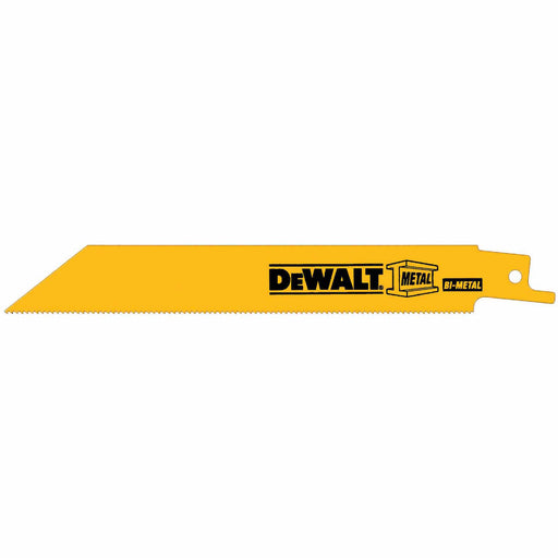 DeWalt DW4811B 6" 18 TPI Straight Back Bi-Metal Reciprocating Saw Blade, Metal Cutting - My Tool Store