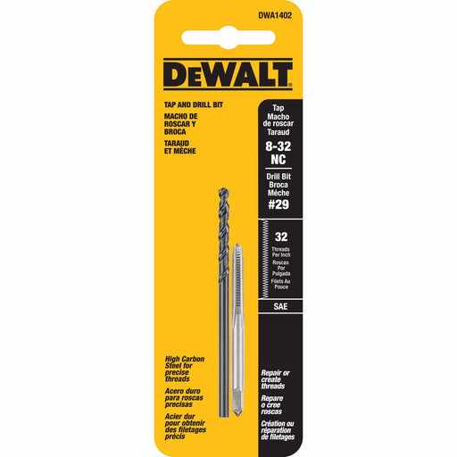 DeWalt DWA1402 8"-32 NC Tap Set with Drill Bit - My Tool Store